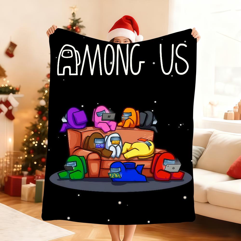 Hot Game A-AmOng U-Us Blanket For Soft Throw Blanket for Picnic Bed Sofa Home Bedroom Cozy Warm Comfortable