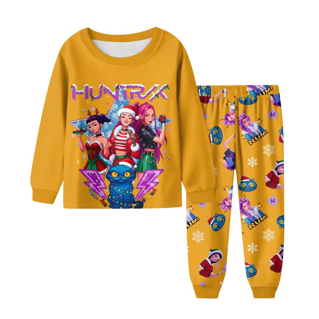 Children's Fashion Suit Skirt Round Neck Long Sleeve Top Pants