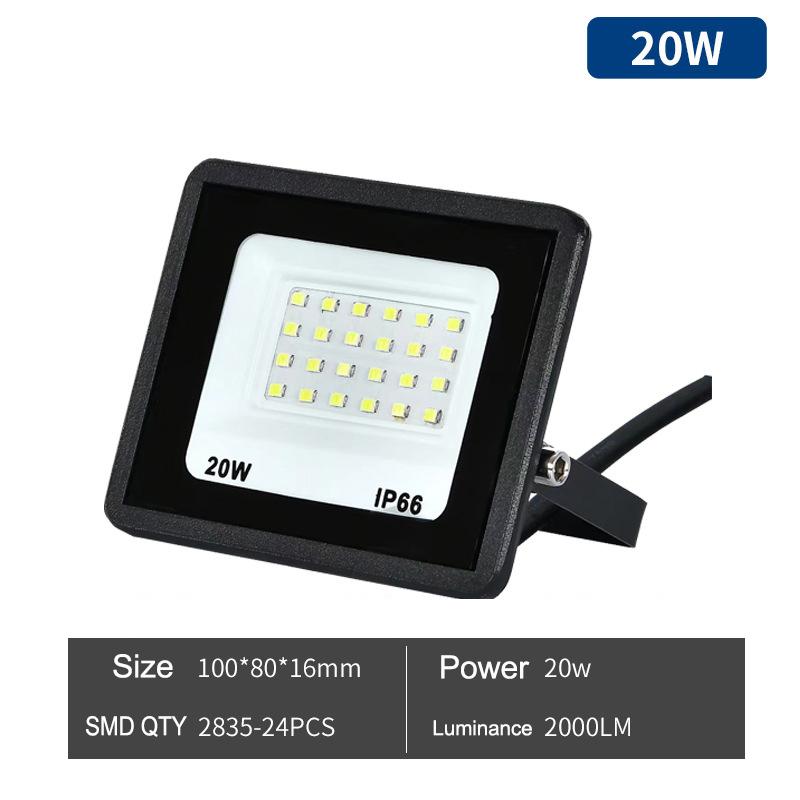 300W LED Floodlight 200W 100W Outdoor Spotlight Tempered Glass Flood Lights IP66 Waterproof LED Projector 150W Wall Light 220V