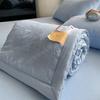 Lightweight Soybean Fiber Summer Quilt Set - Breathable Washed Cotton Comforter for Air Conditioner, Machine Washable Solid Color Bedding