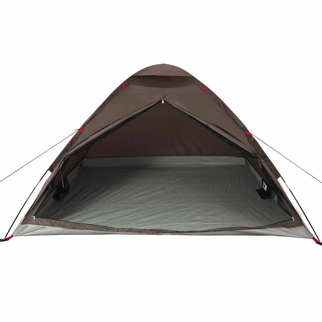 Dome Camping Tent for 4 Persons Brown Waterproof