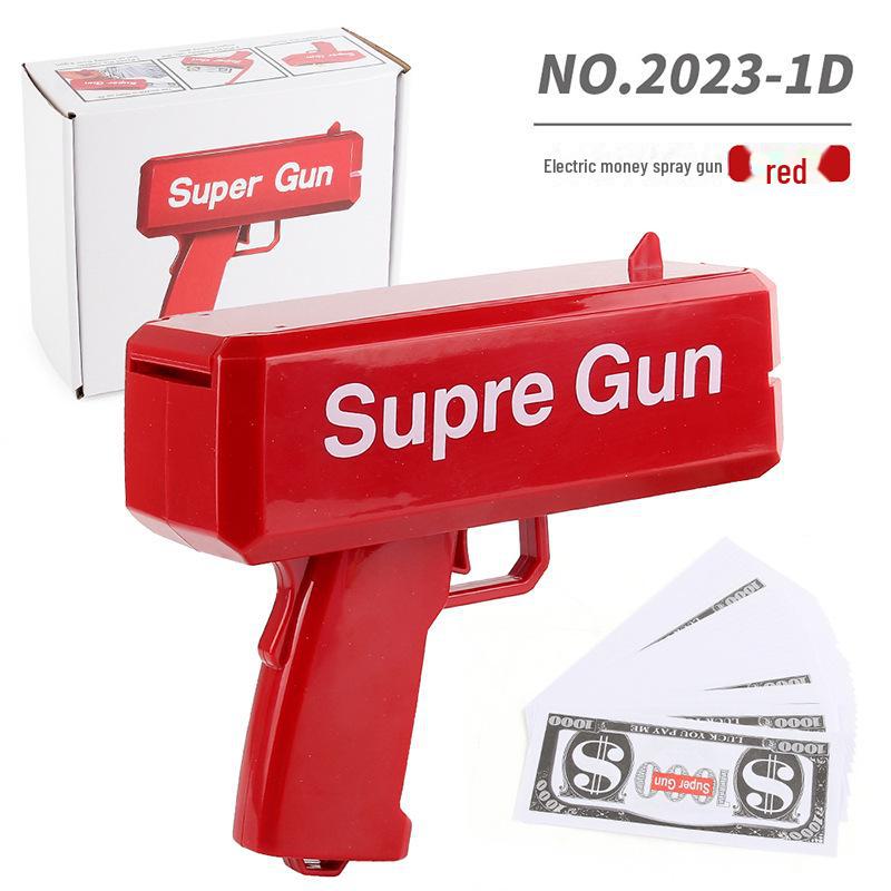 60-Electric Money Spray Gun: Unique Toy Shooting US Dollar Bills