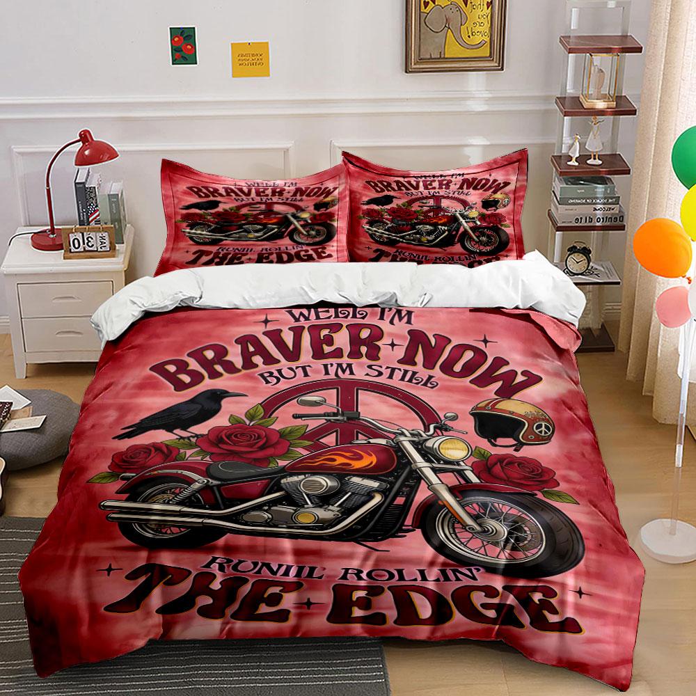 

Motorcycle, roses, raven, text. Bedding sets Duvet cover sets Duvet covers Pillowcases(1 * Duvet Cover 2 * Pillowcases, without duvet insert) 135x200cm