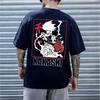 Naruto Kakashi Senkaku Raicut Pattern Tshirt for Men with Anime Printed Short Sleeve High Quality Trendy Fashion Cotton Top