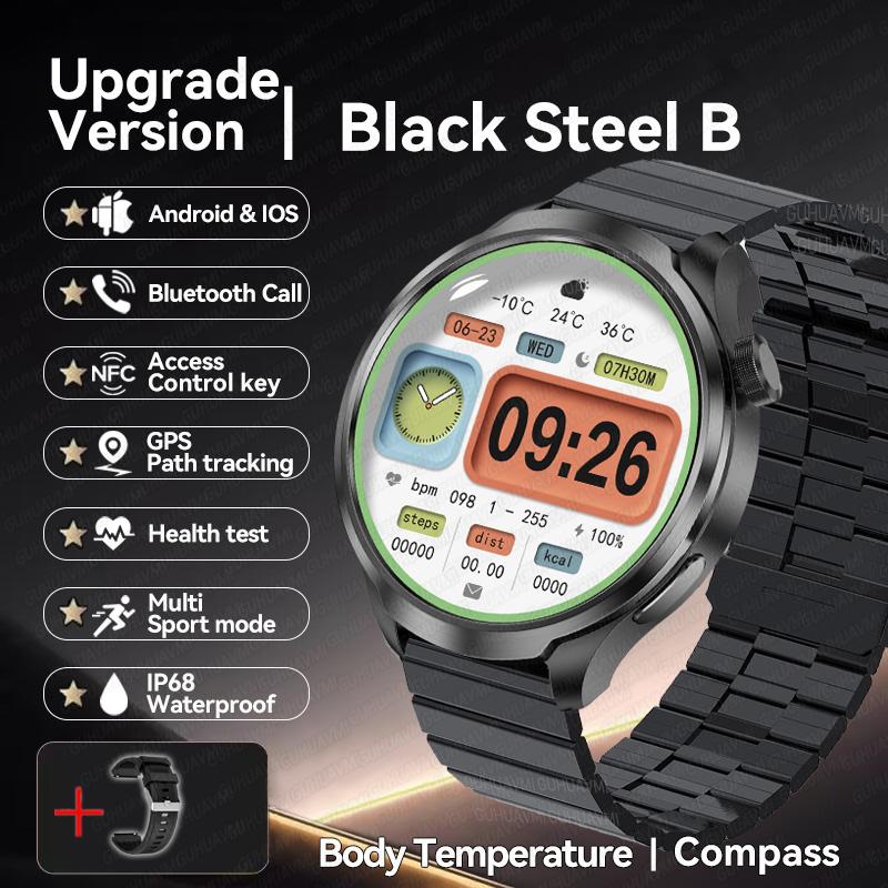 New Brand Global Version Smart Watch 1.85"AMOLED GPS Track Bluetooth Call 410mAh Battery NFC IP68 Waterproof Smartwatch Men