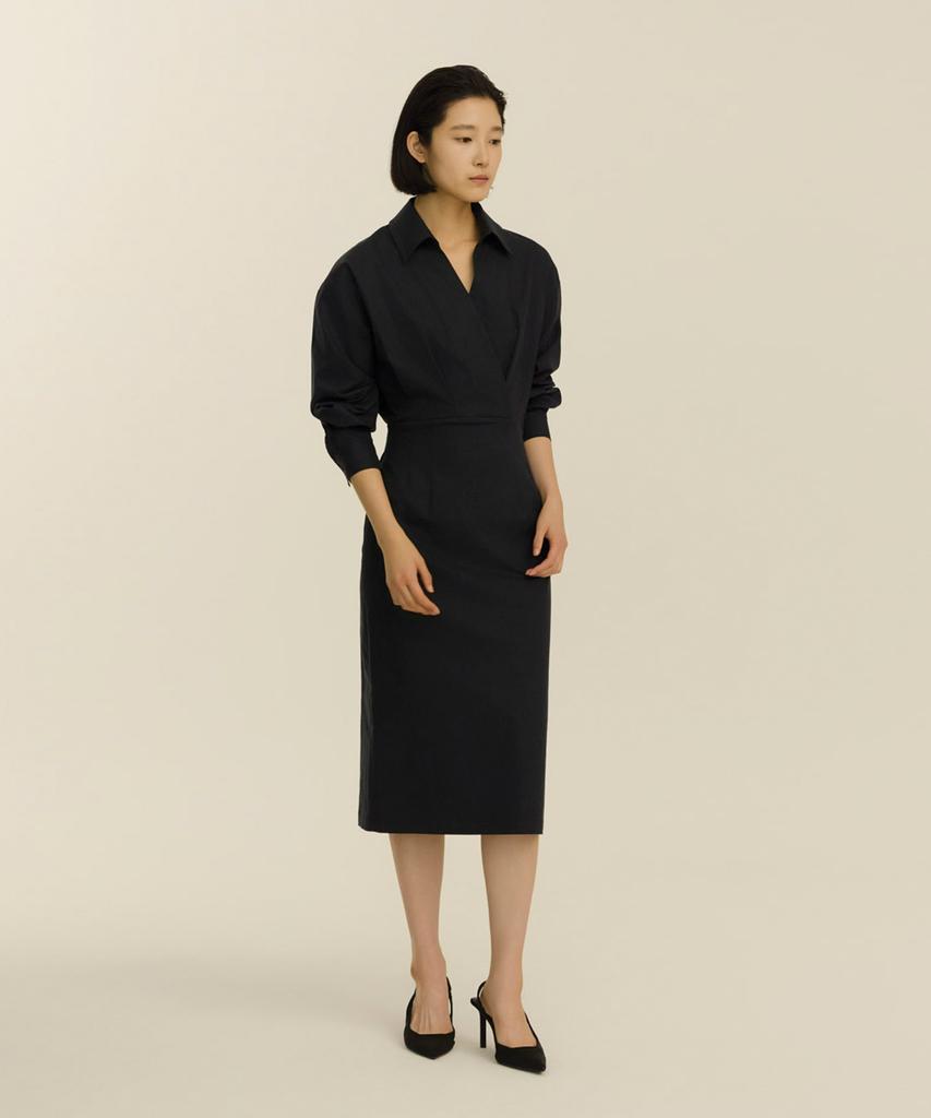 Nogseob High Waist Shirt Dress_Navy