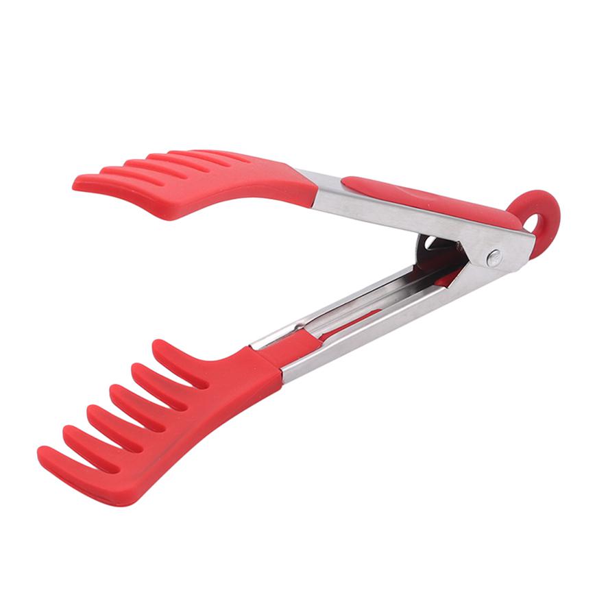 Non-slip Comb Shape Spaghetti Clips Utensil Kitchen Pasta Tong Stainless Steel