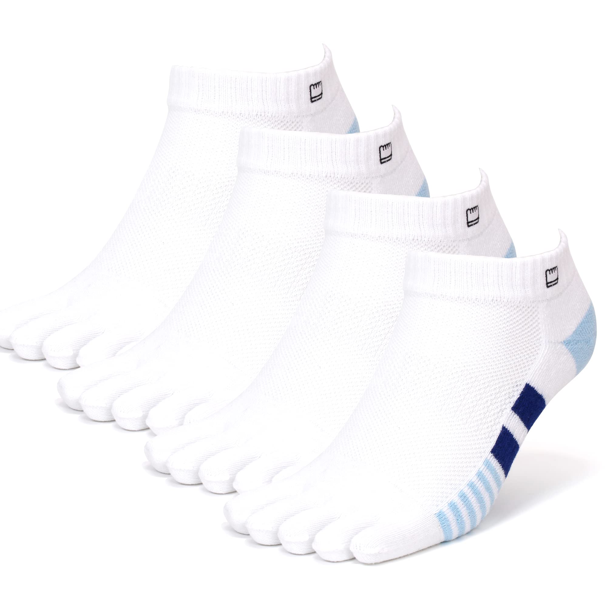 

Socks for Men and Suitable for All Set of 4 [Finger] Five-Toe Women, Cotton, Sports, Ankle-Length, Crew-Length, Antibacterial, Odor-Resistant,