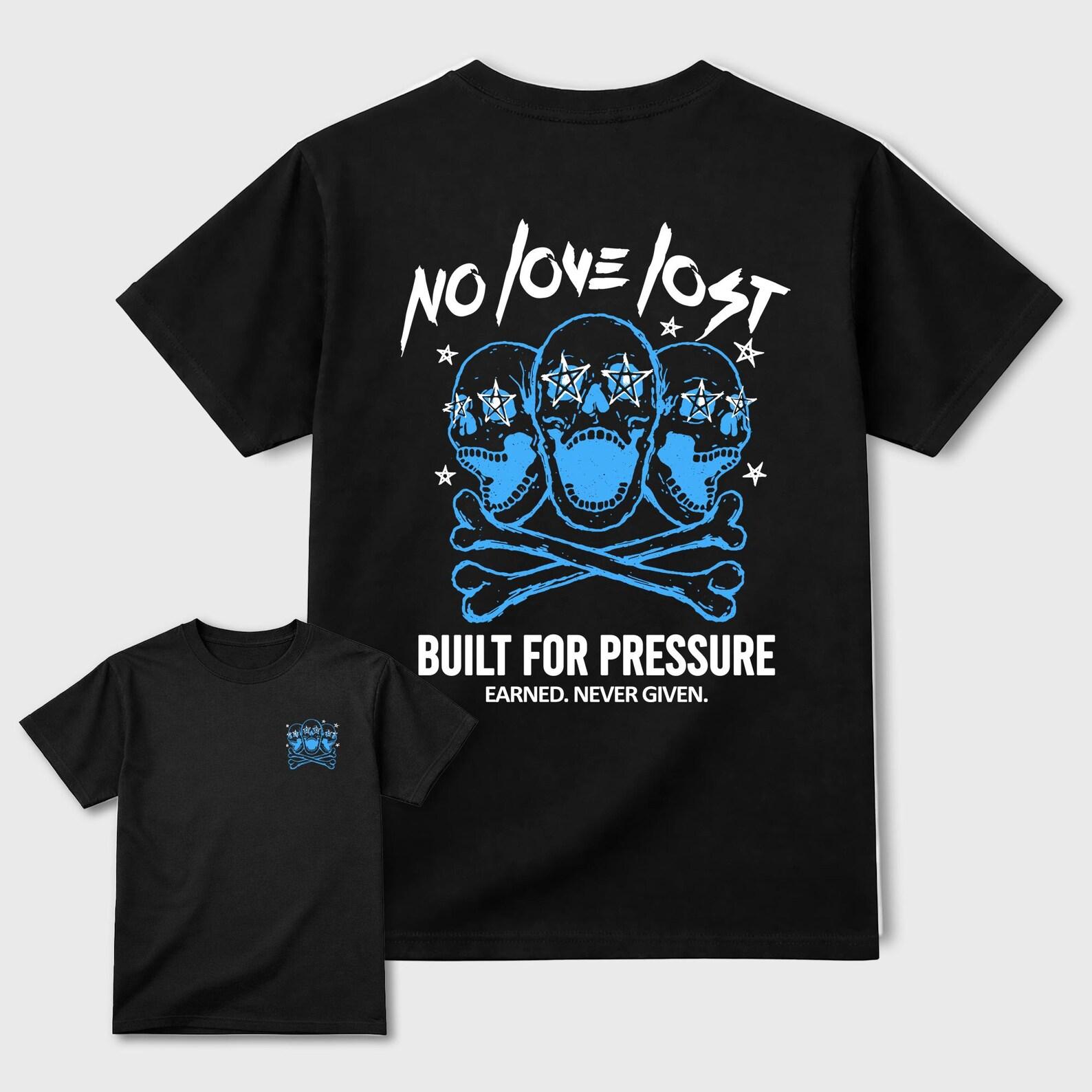 No Love Lost graphic tee. Streetwear Brand Graphic T-Shirt. AJ14 University Blue S