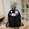 Schoolbag1011 new Mori ins Japanese solid color canvas casual small backpack retro niche simple student class