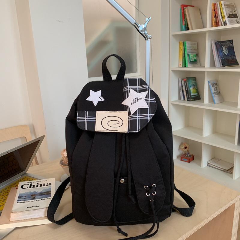 Schoolbag1011 new Mori ins Japanese solid color canvas casual small backpack retro niche simple student class