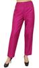 Phagun Women's Beige Dupion Pants High Waist Narrow Bottom Trousers-Large