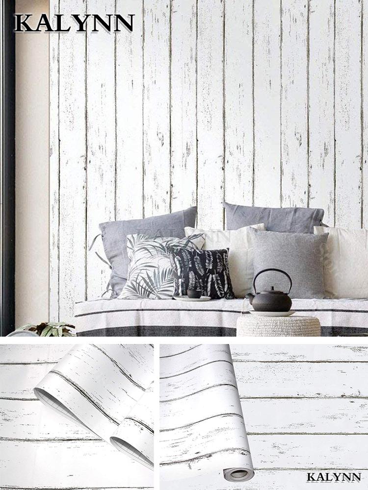 Vinyl Contact Paper Wood Wallpaper Stick and Peel Removable Self Adhesive Wall Paper for Living Room Bedroom Kitchen Width 45cm