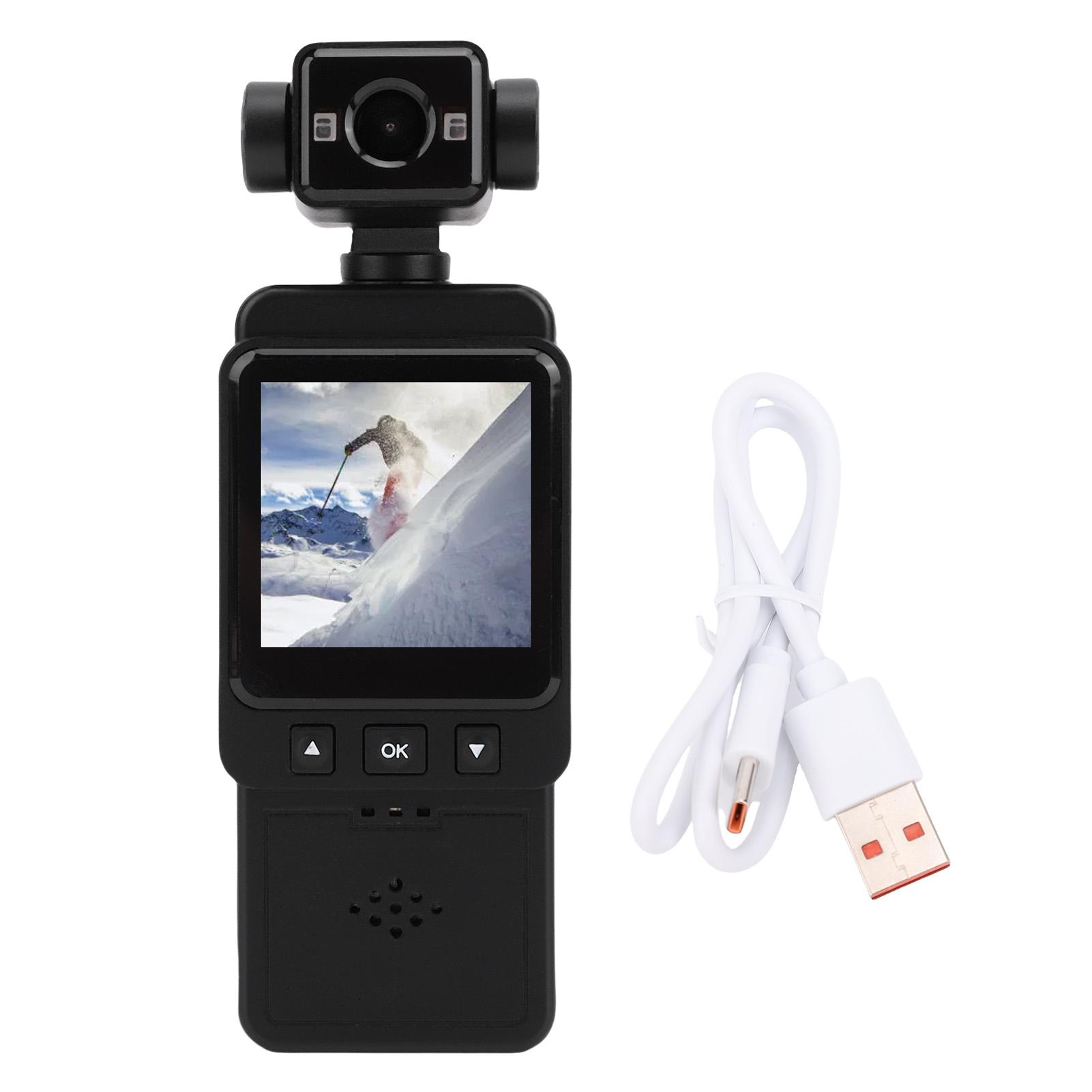 

Outdoor Video Camera Multifunctional 1960mAh 1.53 Inch Screen Support Up To 256G 1080P Camera Anti Shake ABS for Photography чорний