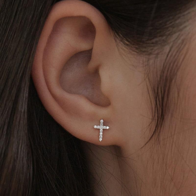 Tatiana (925 Silver) Holy Cross Earrings EC3128