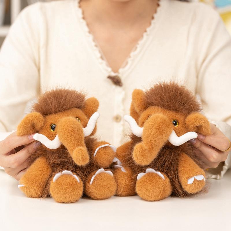 Nice Funny Simulation Elephant Strawberry Cat Mammoth Stuffed Animal Pp Cotton Realistic Stuffed Soft Mammoth Birthday Gift