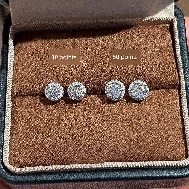 

Серьги-пусеты из стерлингового серебра 925 пробы с блестящими бриллиантами, женские, легкая роскошь, необычные, ухаживающие за ушами, изысканные и универсальные серьги для женщин A pair of 30-minute earrings