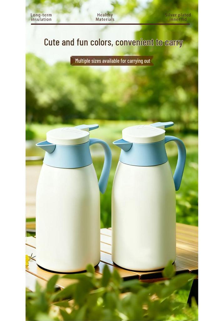 Large Capacity Insulated Glass Liner Thermos: Home, Dorm, Office Hot Water and Tea Pot