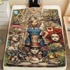1PC  Alice Wonderland Tale Blanket, High quality Comfortable for All Seasons, Home Decor, Warmth and Comfort