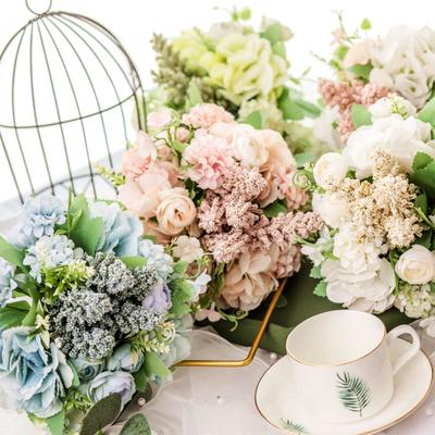 1 Bouquet Nordic Artificial Rose Silk Cloth Flowers Holding Wedding Home Decor