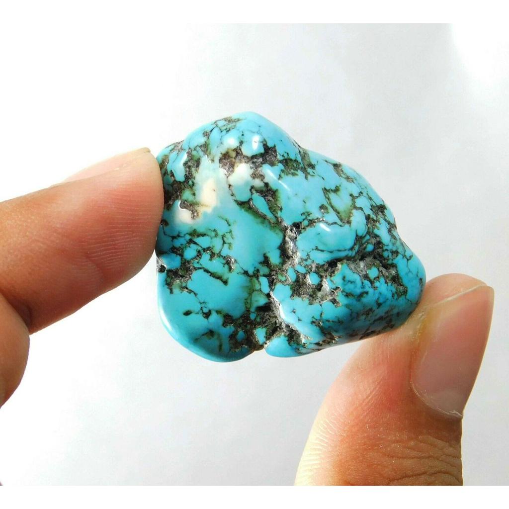 90 Ct Natural Arizona Blue Turquoise Rough Slab Crystal Loose Gemstone CERTIFIED