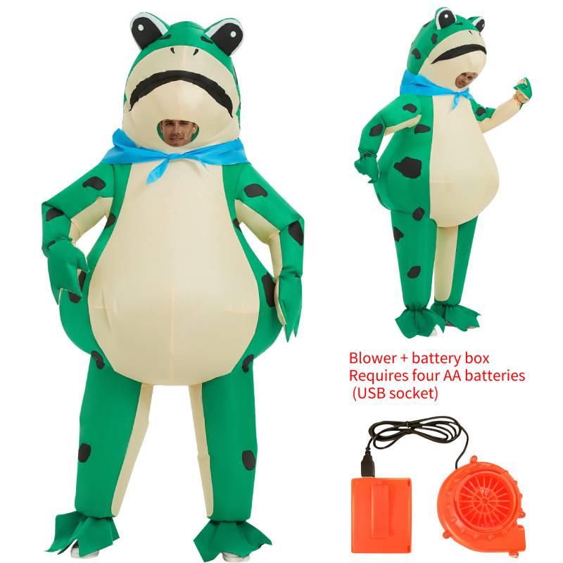 Cartoon Frog Cosplay Inflatable Costume Aldult Halloween Party Dress Up Props