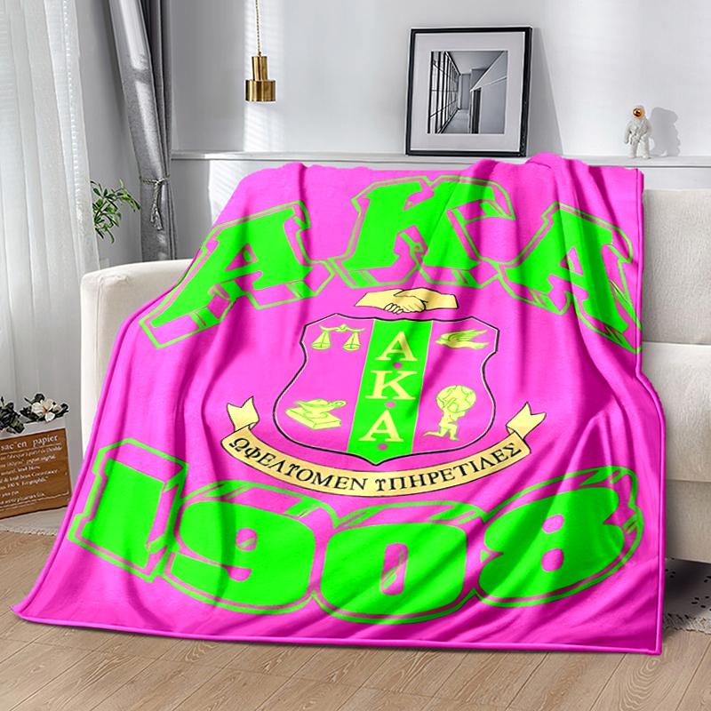 1pc Blanket AKA logo2 Print Design, Lightweight Blanket for Sofa, Bed- Soft &Warm, Gift for All Seasons like Christmas, Halloween
