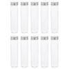 10Pcs Flat-Bottom Clear Test Tubes Pet Plastic Aluminum Screw Caps Compact Travel Friendly Lotion Gel Sample Small
