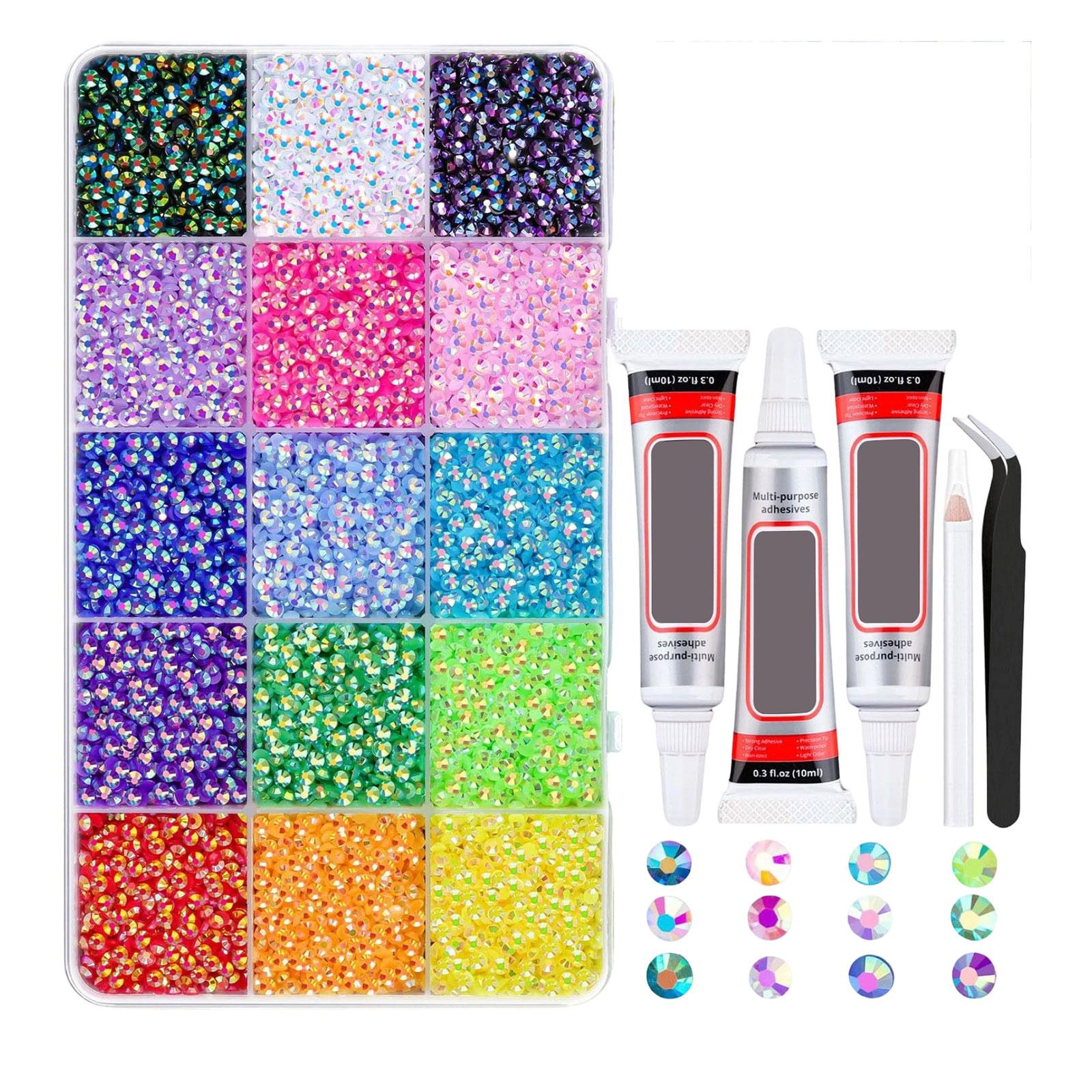 

3 Bottles Of 10ml Glue 15 Colors Of Resin Dazzling, 3mm Pieces For Making, Dazzling Kit With 3 Pieces Of Glue For Clothing Shoes Art Book Art One Size