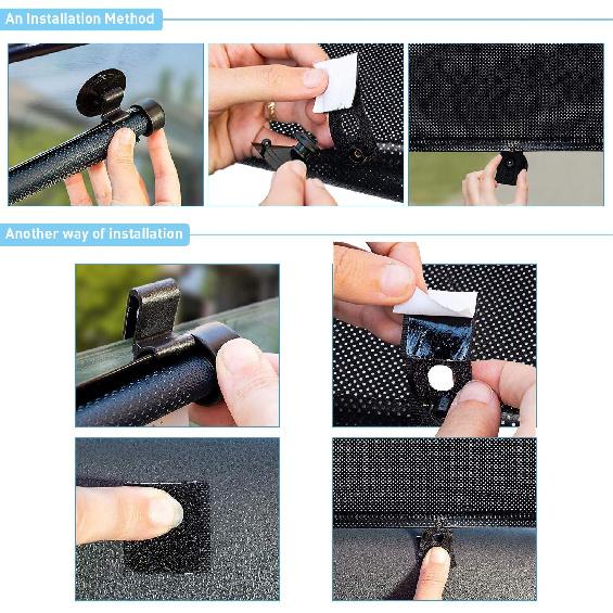 Car Window Shades - 2 Pack Window Shade For Baby In Cars For Car Blocks Heat And UV Rays Glare Protection Roller Sunshade Visor (15.7"×17.7")