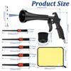 Car Interior Air Blow Gun Tornador Cleaning Blower High Pressure Air Duster Car Detailing Dirt Tool with Nozzle and 5 Brush Head
