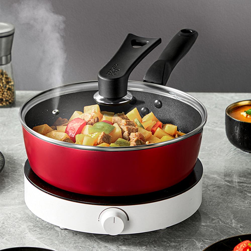 Cooker King Pot Cover 24/26/28/30/32cm Household Frying Pan Tempered Glass Cover Kitchen Wok Pan Universal Splash-Proof