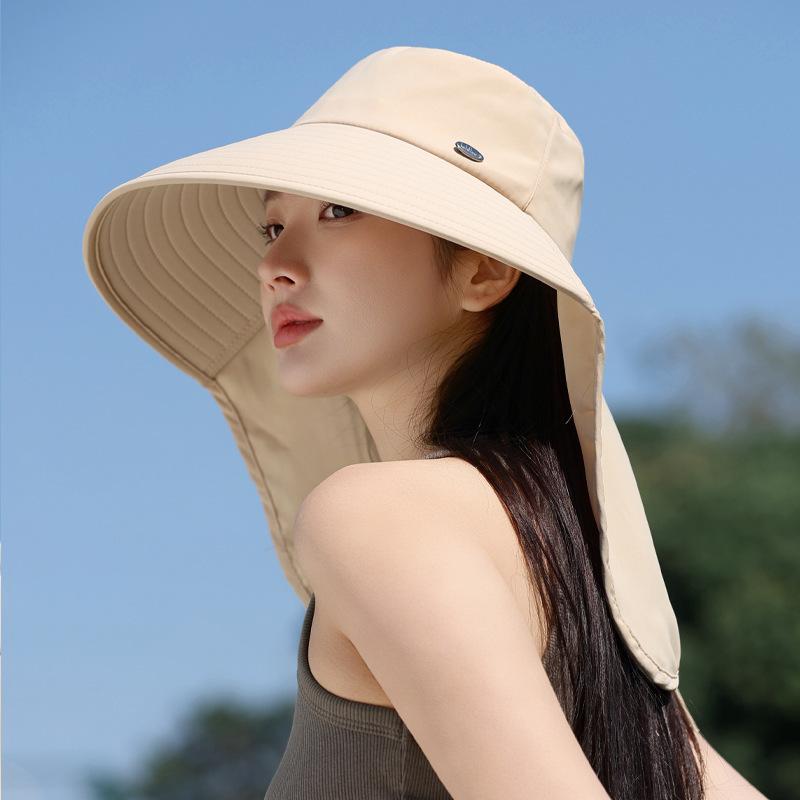 Sun Hat Women'S Ice Silk Eaves Shawl Shade Sunscreen Hat Neck Face Hat Outdoor Uv Protection Hat