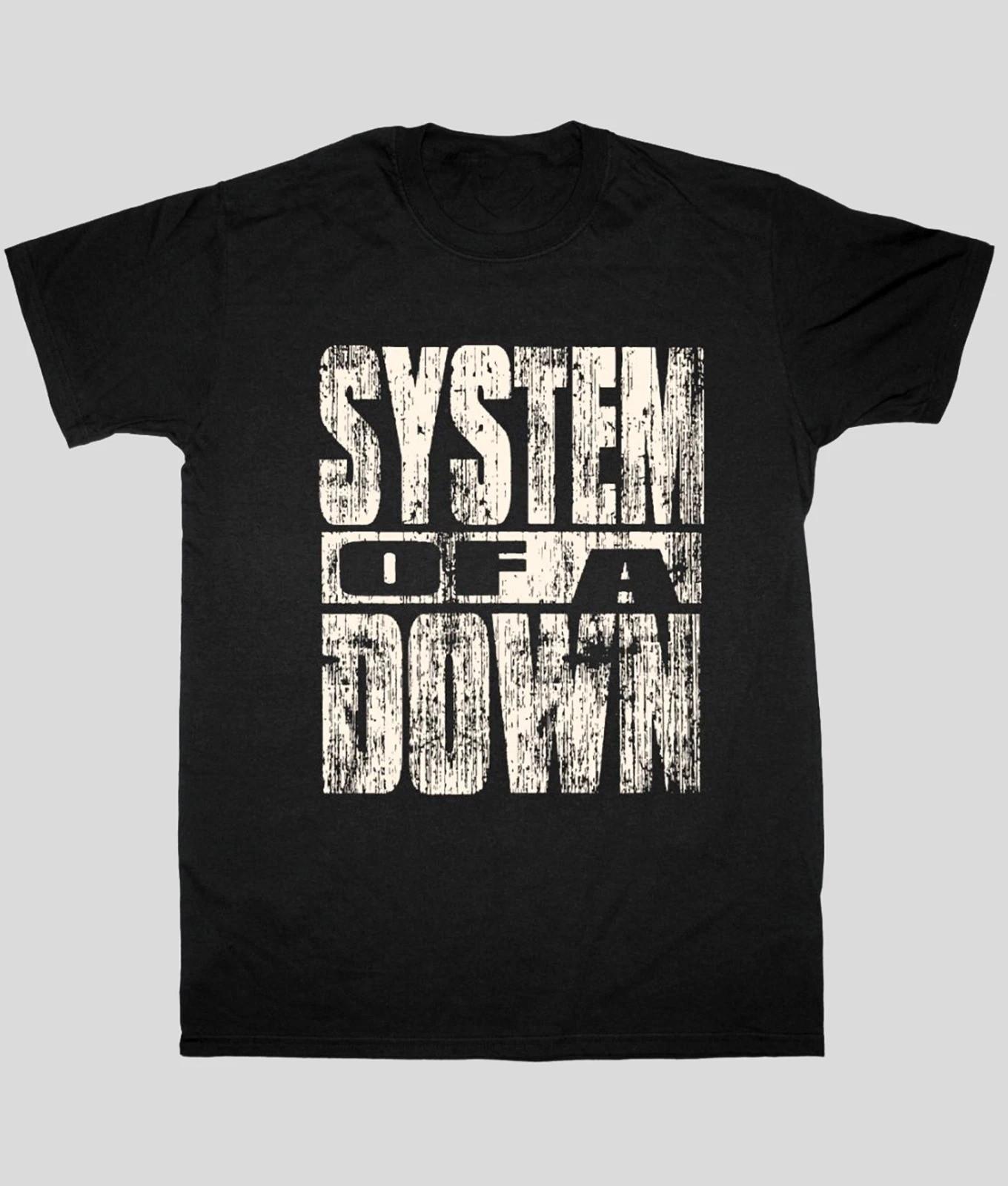 System of a Down Distressed Logo Black Unisex T-shirt Size S-5XL CS069 S