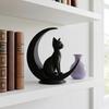 Art Crafts Cat Sculpture 3D Printed Desktop Decoration Dark Style Moon Cat Decoration  Party
