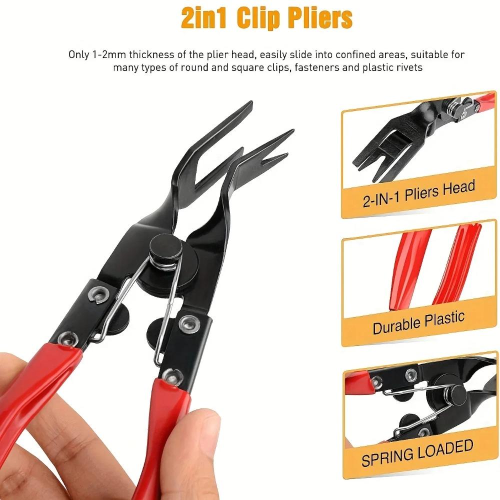 Fixing jaw screwdriver and nail puller set for auto door trim clip removal suit for car modification