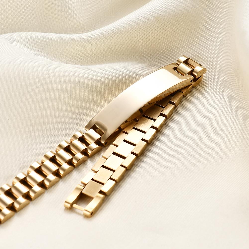 New Fashion Watch Chain 10mm Smooth Titanium Steel Bracelet for Men Customizable Personalized Male Gentleman Business Gift