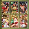 6 Pcs Christmas Window Stickers Wall Sticker Kids Room Wall Decals Merry Christmas Decorations For Home New Year Stickers