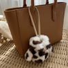 Kawaii Multipurpose Faux Rabbit Fur Keychain Clothing-Shaped Small Size Fluffy Pendant Key Ring Cute Soft Plush Bag Charm Women
