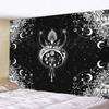 VIKAMA Dark Starry Sky Moon Tapestry Dreamlike Star And Moon Element Tapestry Bedroom Headboard InstagramStyle Decor Tapestry