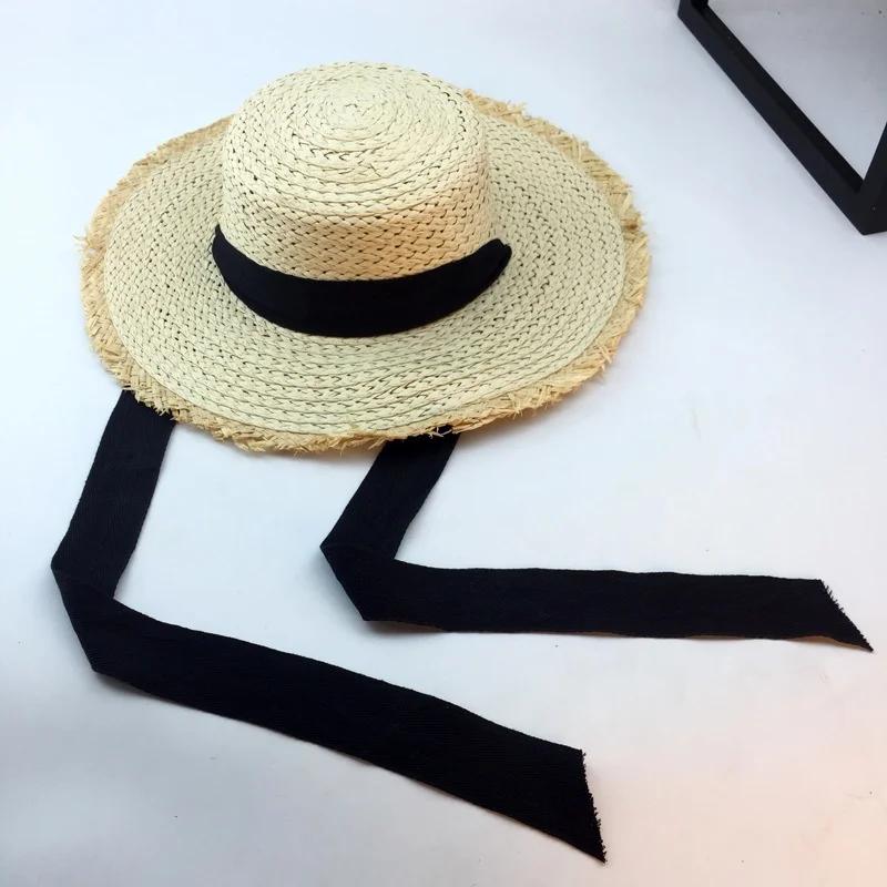 Summer Ladies Straw Hat Sunscreen Beach Hat Bandage Beach Hats Women Fashion Accessories Christmas Gifts Hats