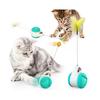 Feather Toy for Indoor Fun, Colorful Feathers and Bells In a Tumbler Design for Interactive Cat Toys, Engaging Balance Car with Luminous Bead for Safe
