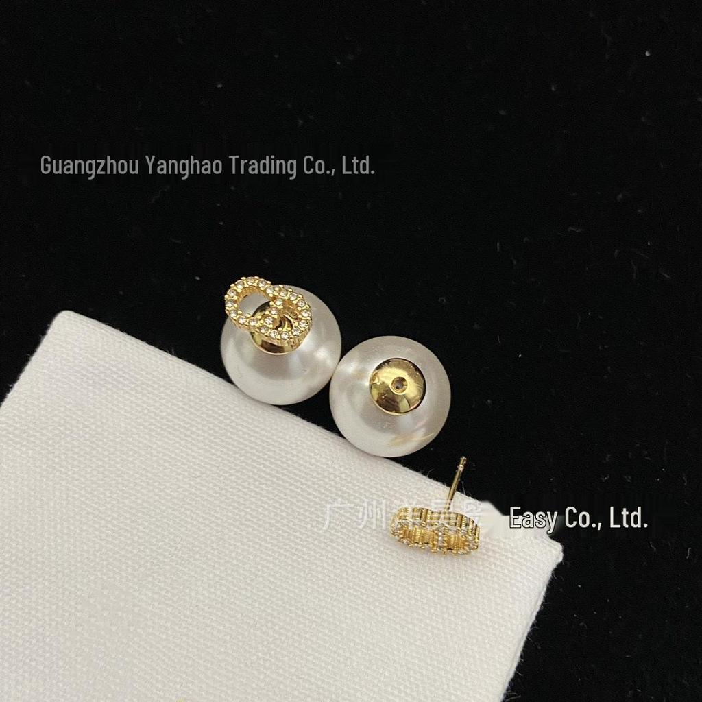 Seiko D-jia CD Pearl & Diamond Stud Earrings: Women's Versatile Fashion Two-in-One Style