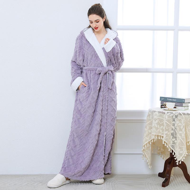 Vestaglia Invernale con Cappuccio per Uomo Morbida Lunga Vestaglia da Bagno con Cappuccio Accogliente Calda Vestaglia da Bagno Morbida Vestaglia da Spa con Tasche Camicia da Casa da Uomo Vestaglie Morbide in Pile