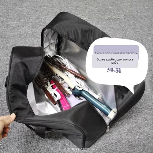 Large Capacity Cosmetic Accessories Organizer Travel Makeup Bag for Bridal & Portable Black
