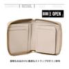 [BEAURE] [Vuret] B-24096 genuine leather short wallet round zipper mini wallet bi-fold with hand strap ladies P.Beige