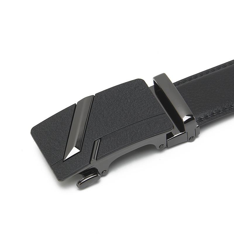 Frosted Automatic Buckle Opening Two Layer Cowhide Belt Business and Casual Men's Trendy Belt