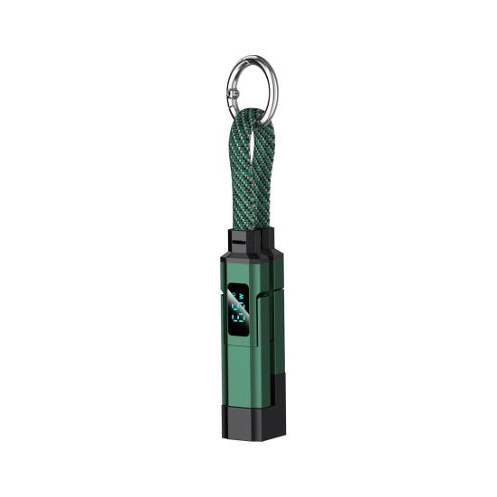 65W 4 in 1 Keychain Cable Fast Charging Data Cable with LED Display
