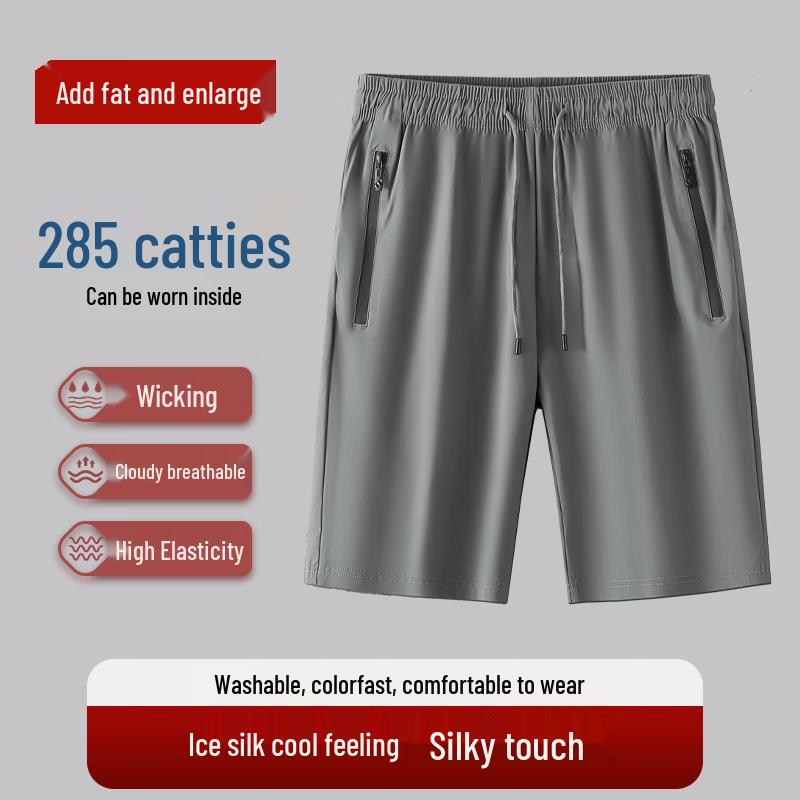 Men s Plus Size Breathable Elastic Casual Capris 6XL