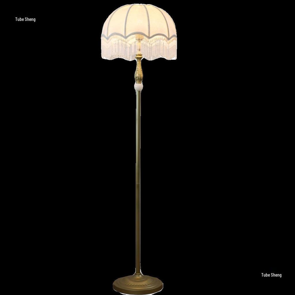 French Vintage Tassel Floor Lamp for Living Room and Study